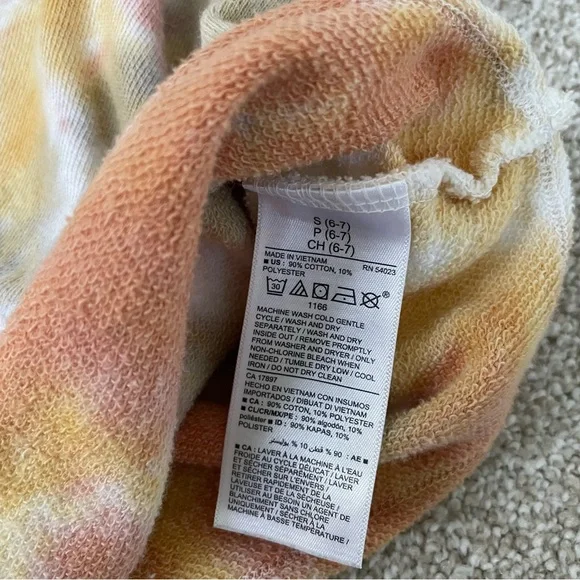 Old Navy Girls Tie Dye Hoodie & Jogger Matching Set Bundle Size Small (6-7) - Picture 5 of 10
